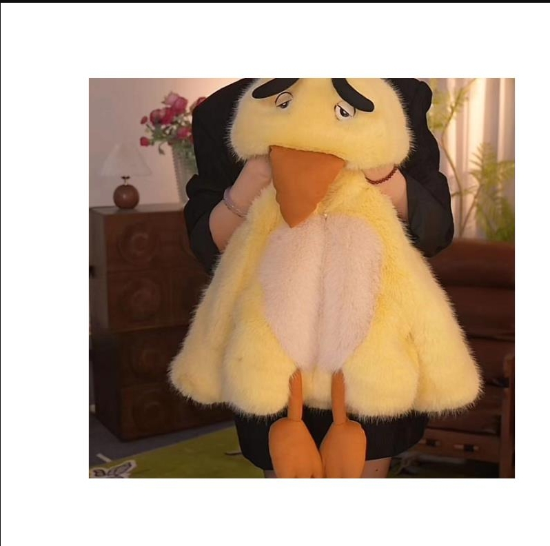 童绣阁（可爱鸭）2025新款冬款女童洋气时尚加厚外套MF065-2