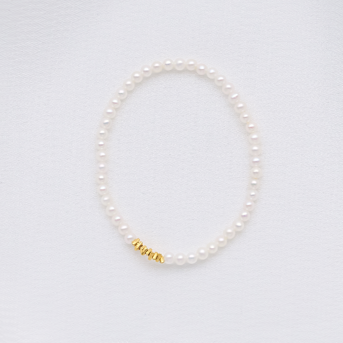 【涵涵】碎金子珍珠手链/3-4mm/18k金23025103042