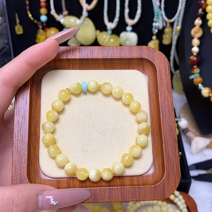 手链蜜蜡未镶嵌蜜蜡手串圆珠