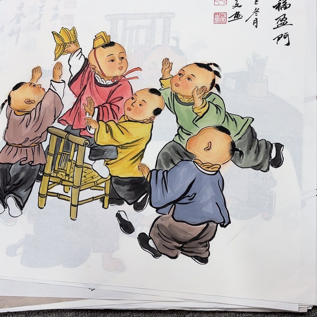 国画国画作品多次入选国内外