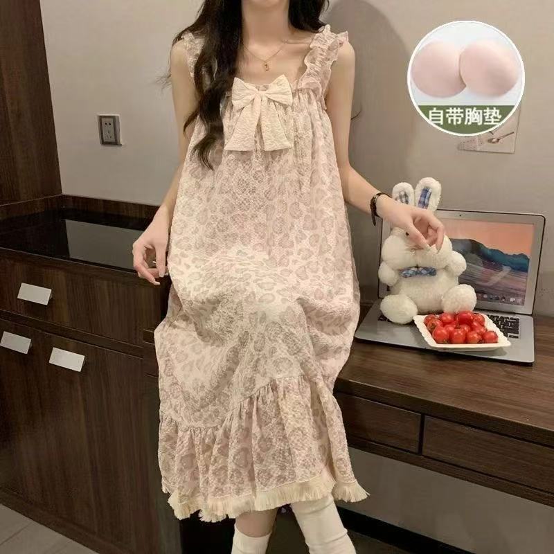 乐爱性感蕾丝连体甜美吊带套装唯美浪漫家居服轻奢修身背心2102