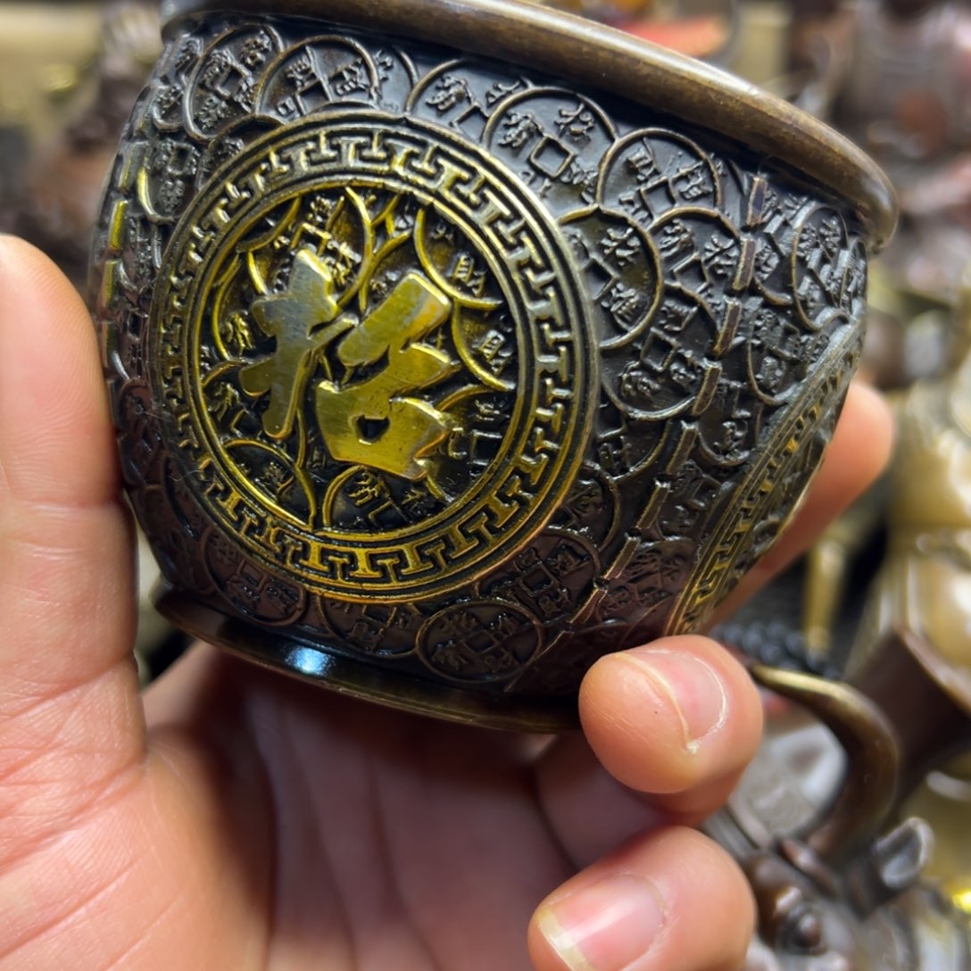 铜摆件欢迎欢迎你