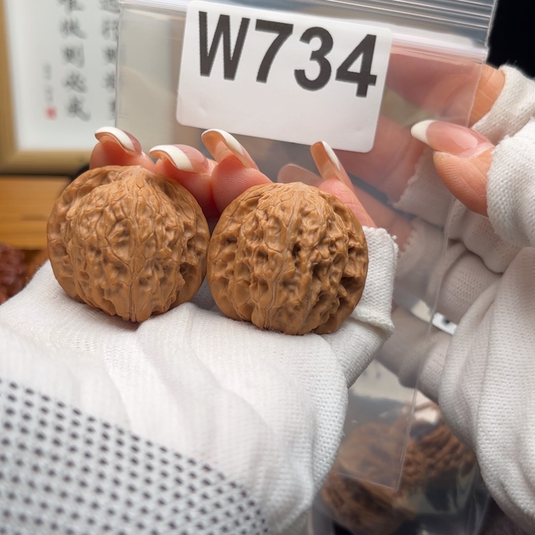 文玩核桃把件34磨盘w 734