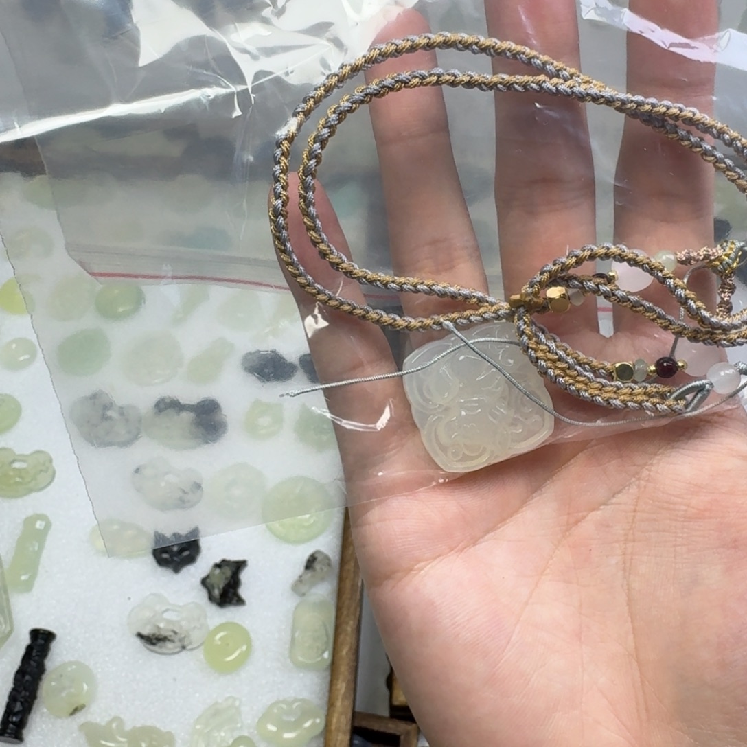 溪***弦蛇纹石玉未镶嵌直播间选