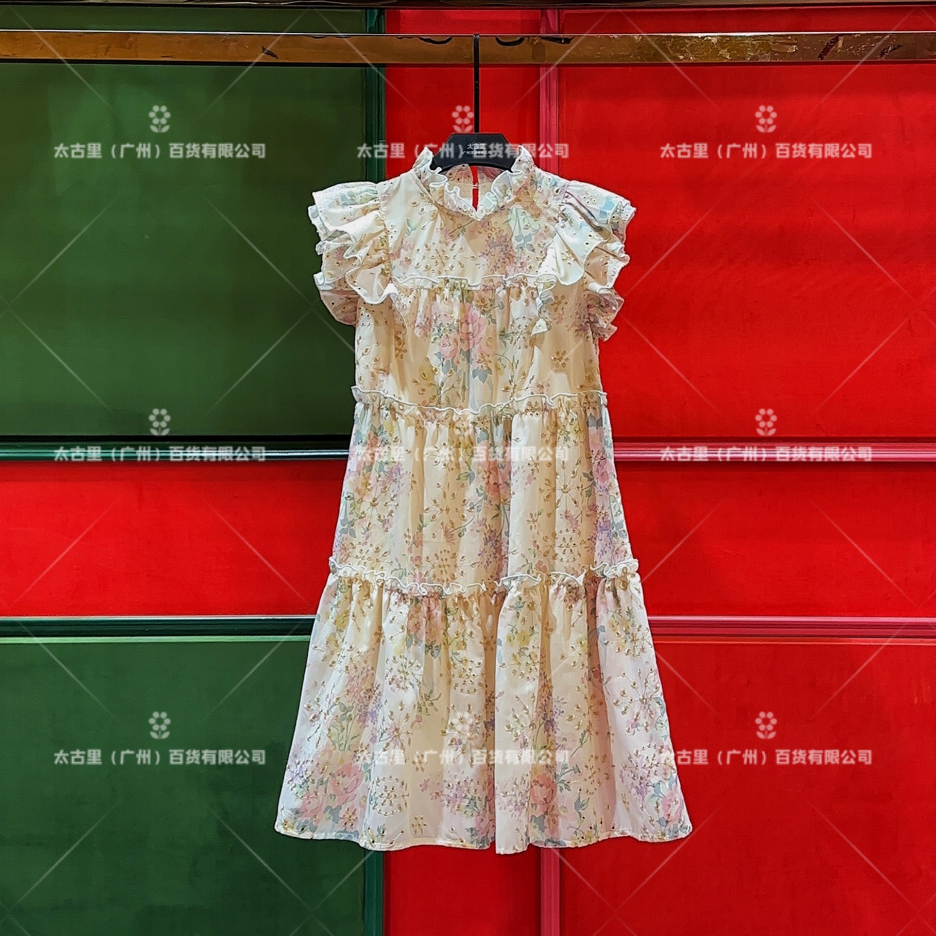 新款高级感重工复国风古显瘦无袖连衣裙JC-A1268短袖