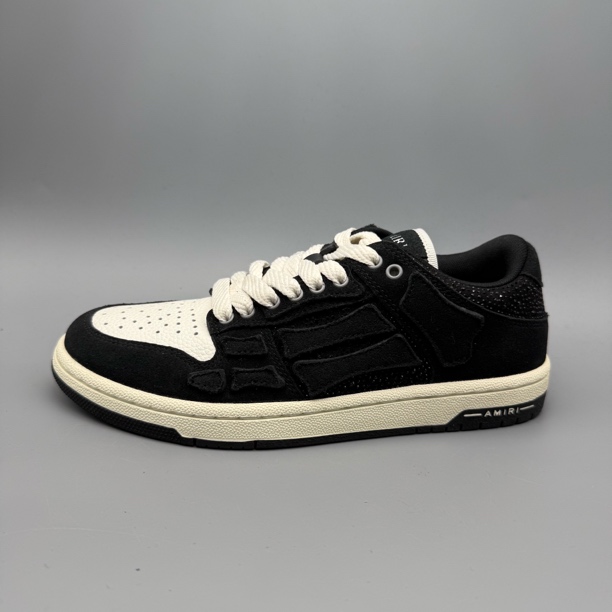 amiri/埃米尔 am075 黑色细钻骨头鞋 时尚潮流