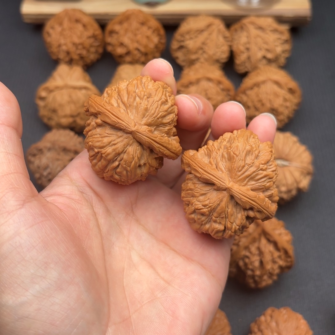 文玩核桃把件白狮子43肚45