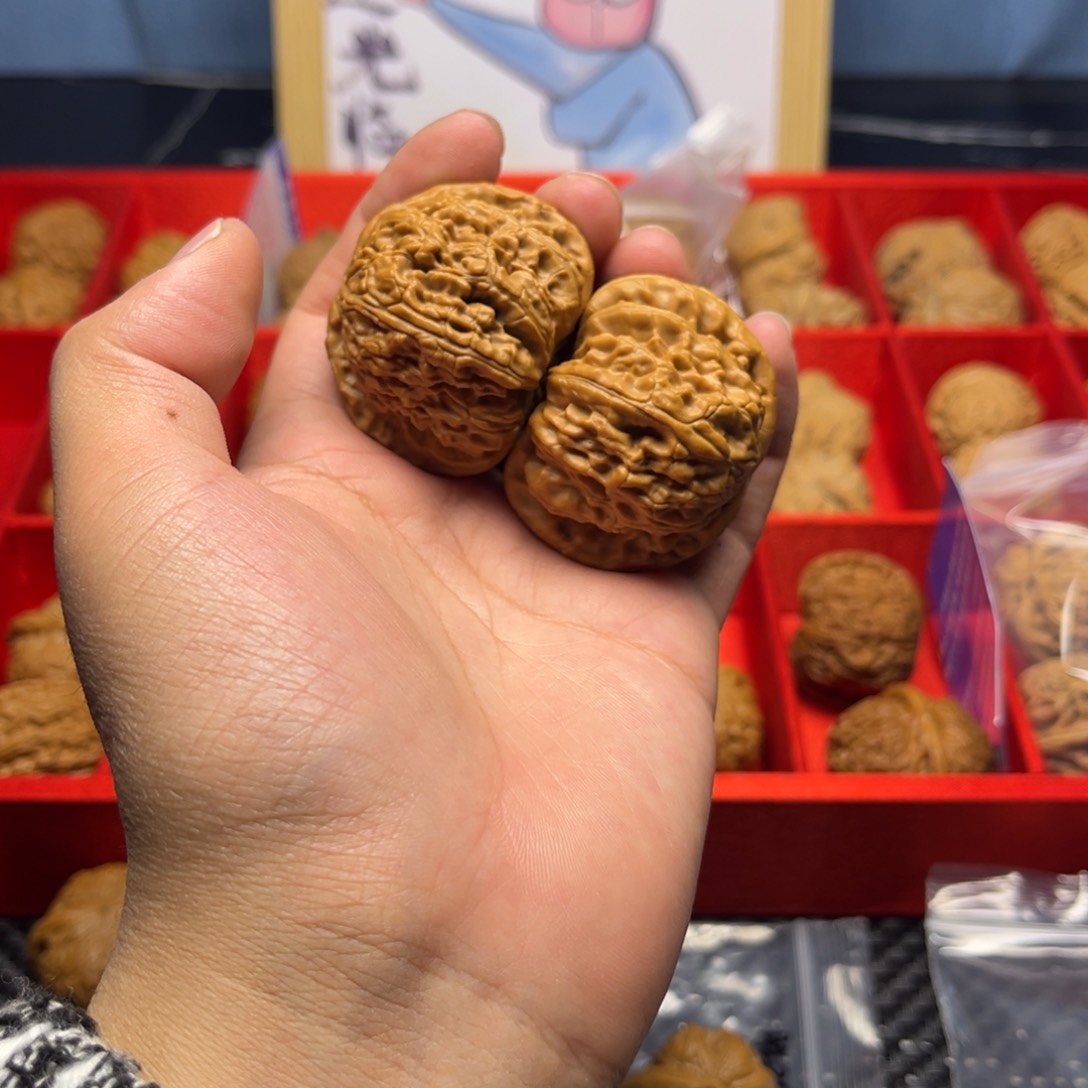 文玩核桃把件白狮子46