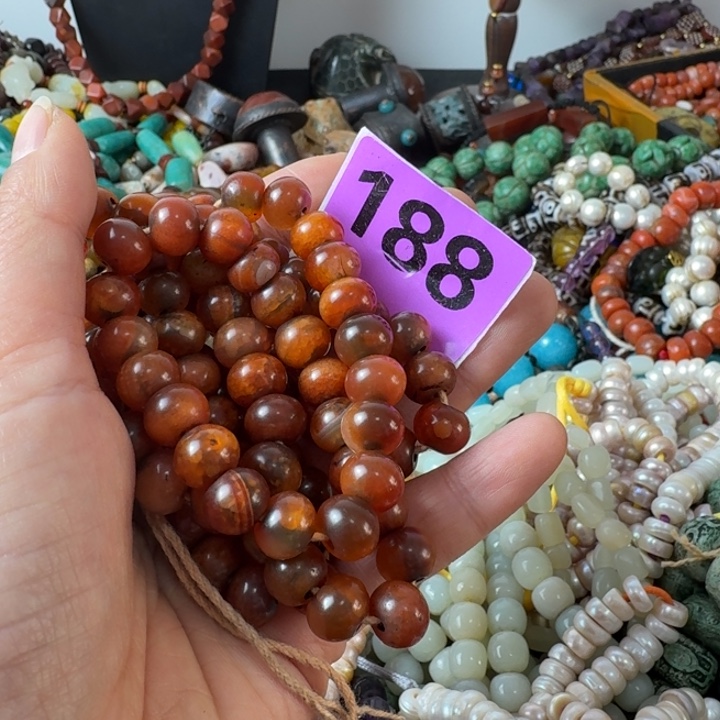 冬***枣玛瑙/玉髓未镶嵌颈饰