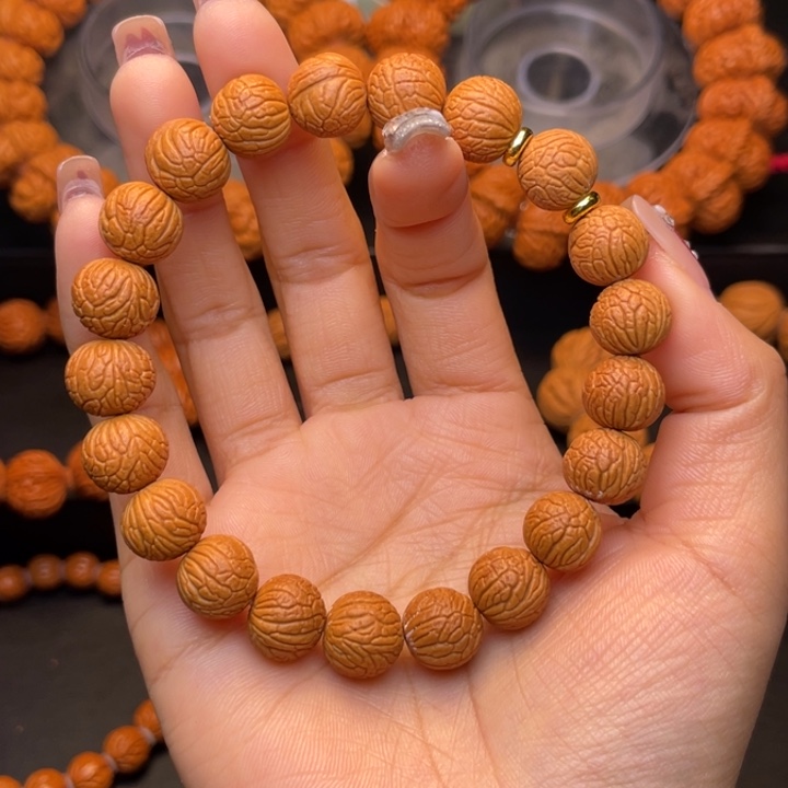 桃核手串浮*1.2尺寸聚宝盆（20号链接）