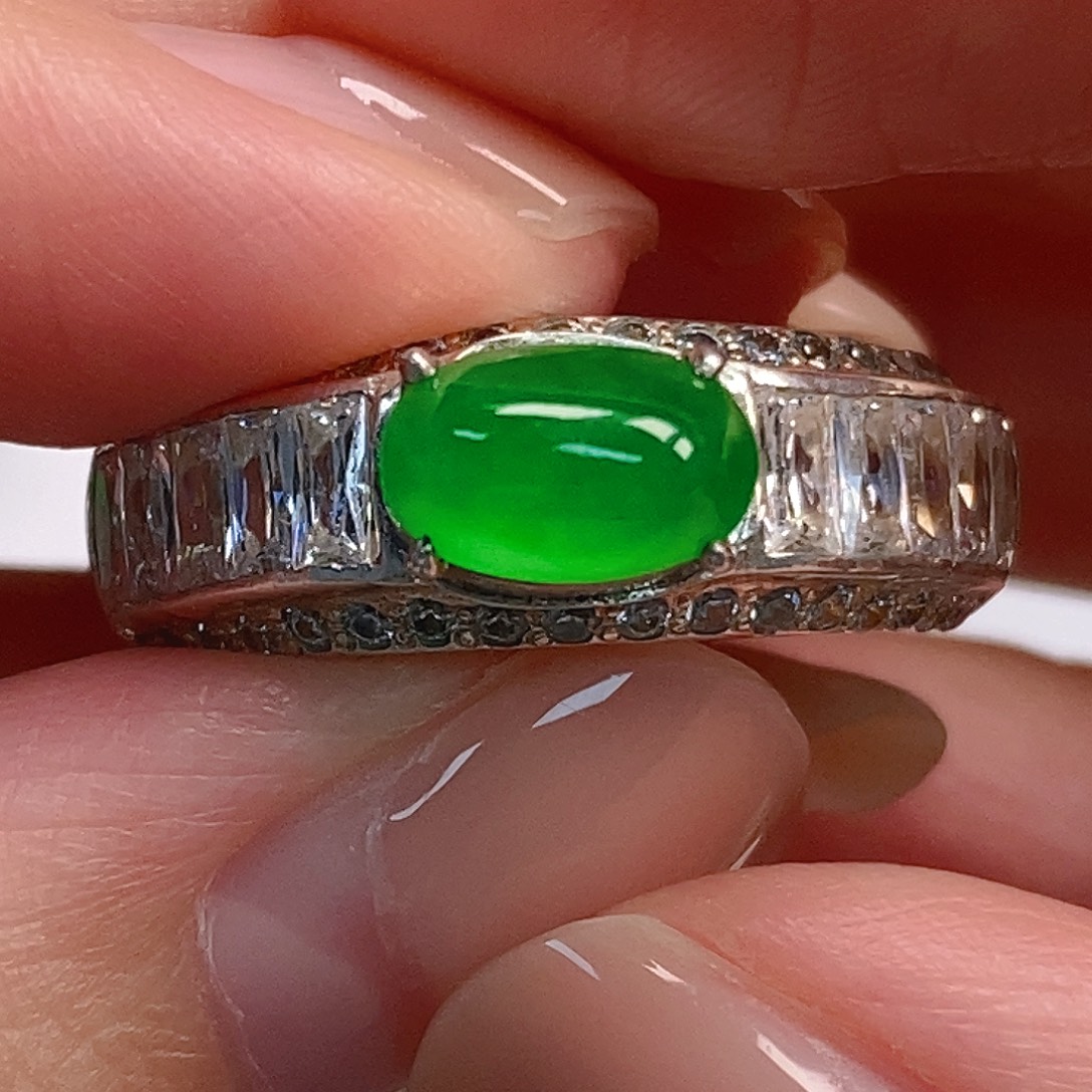 风***暖翡翠裸石翡翠蛋面