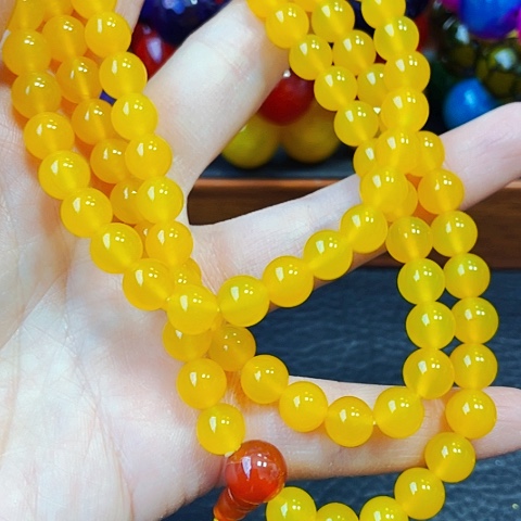 玛瑙/玉髓手链未镶嵌雪玉龙皇参8