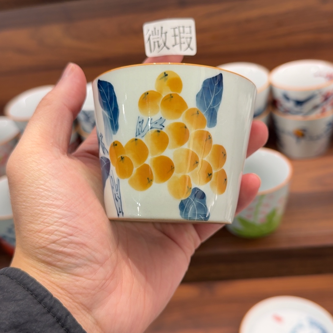 釉下手绘茶具微瑕