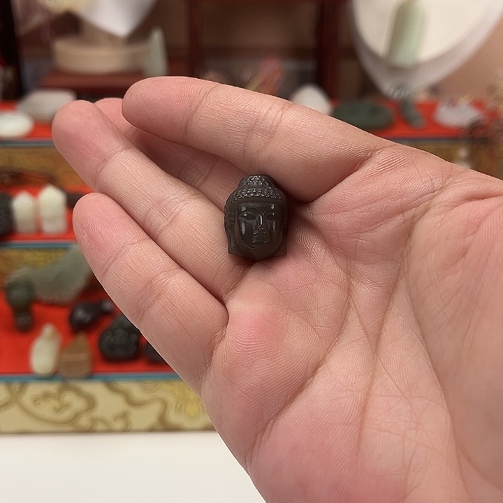 颈饰未镶嵌和田玉佛头吊坠