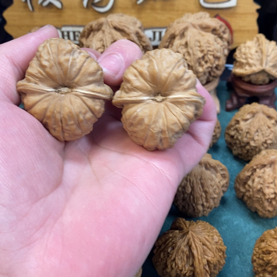 文玩核桃把件南瓜墩40全品