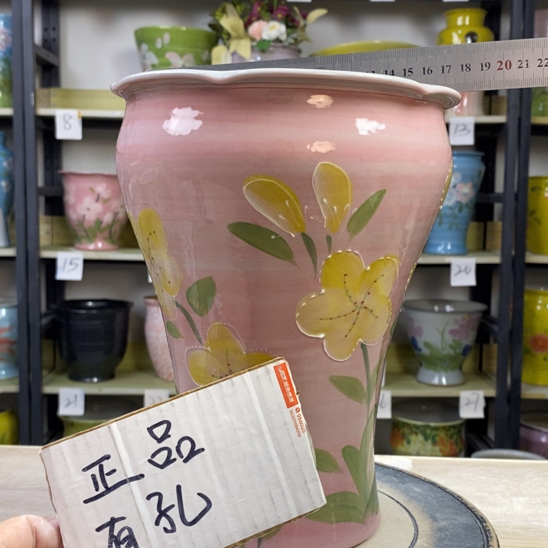 景德镇手工手绘陶瓷花盆