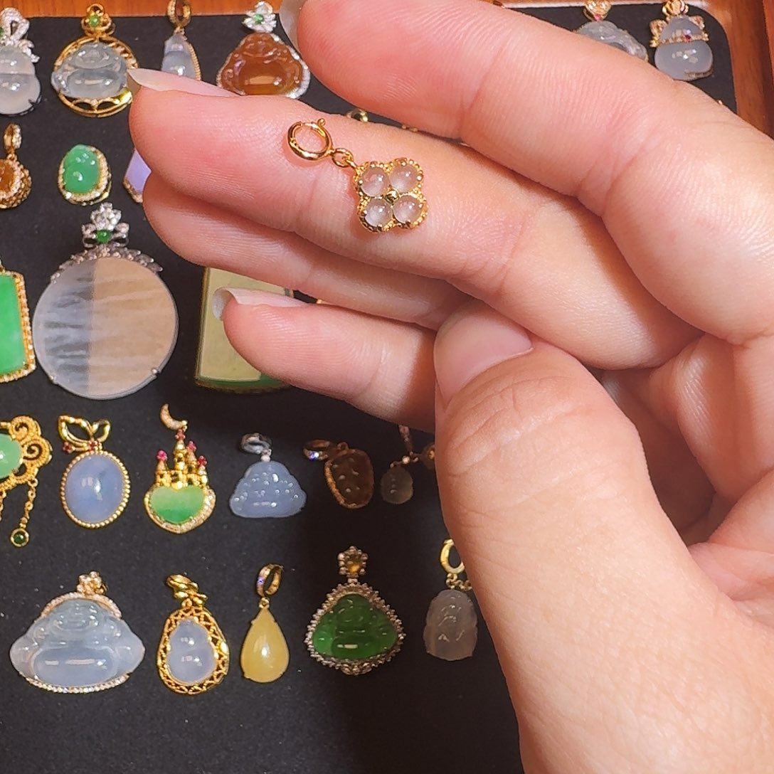 翡翠银S925镶嵌颈饰