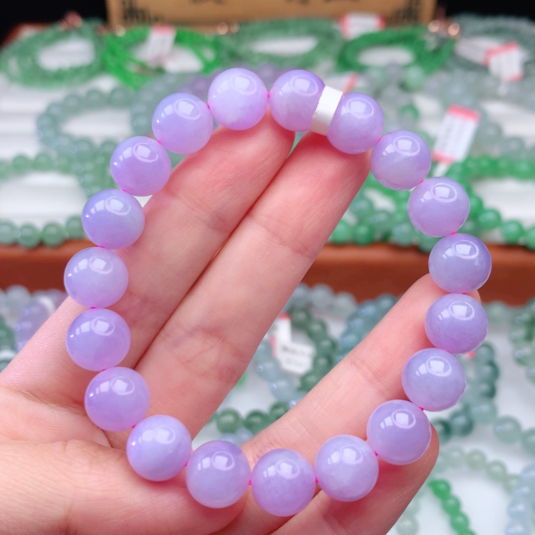 翡翠手链未镶嵌幽**谷翡翠10mm