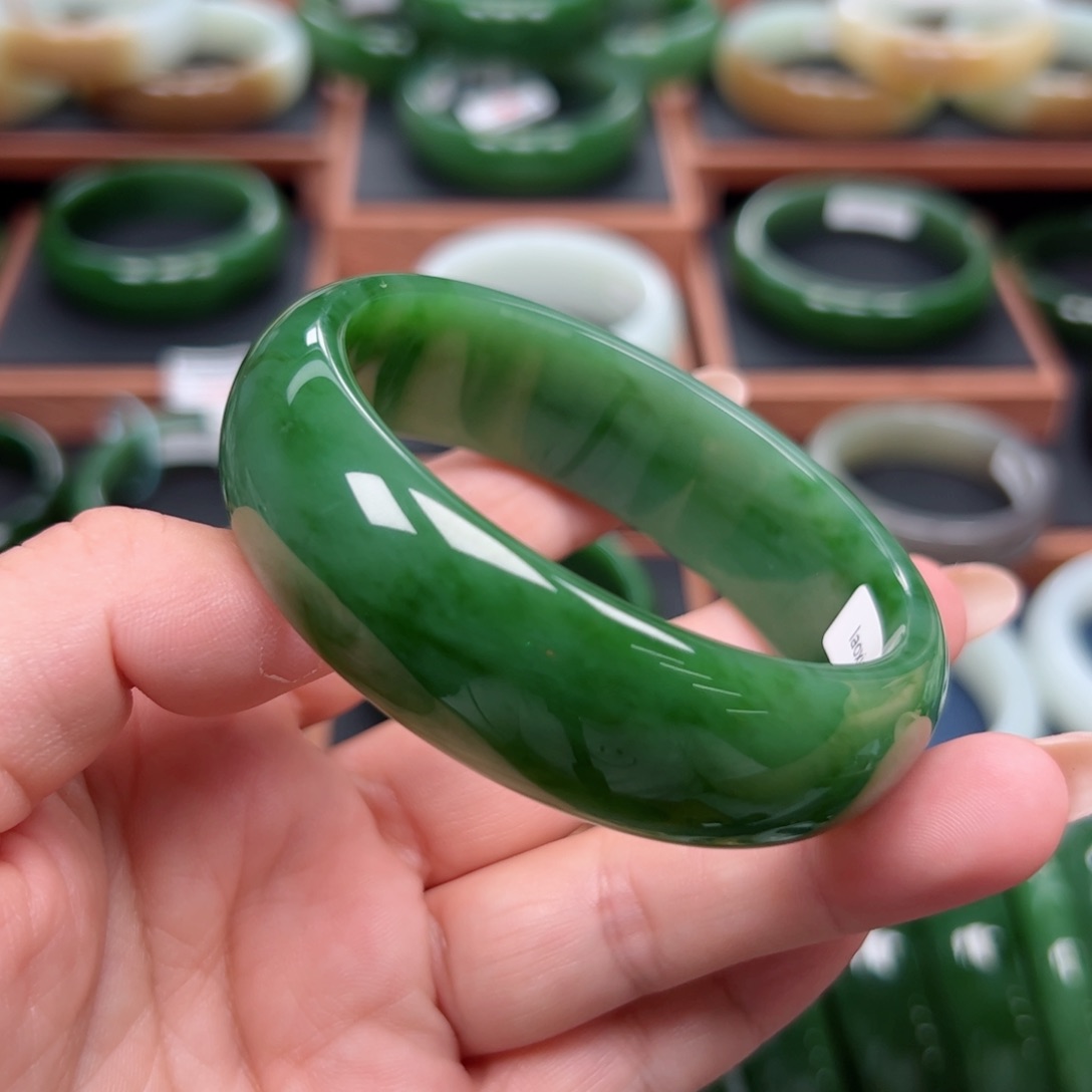 未镶嵌手镯和田玉（碧玉）5960圈口