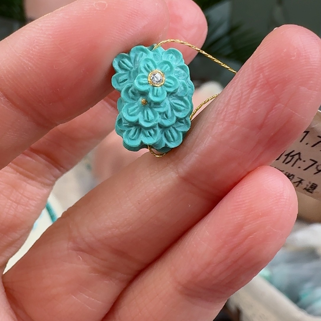 绿松石珠宝奇石未镶嵌