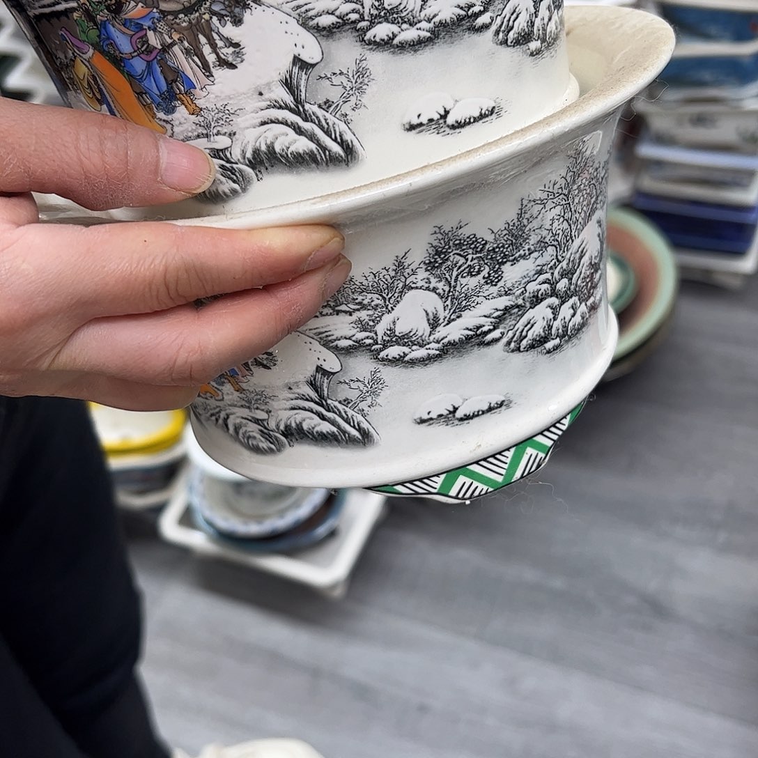 相***7紫砂花盆229号瑕疵2个19.5/10cm