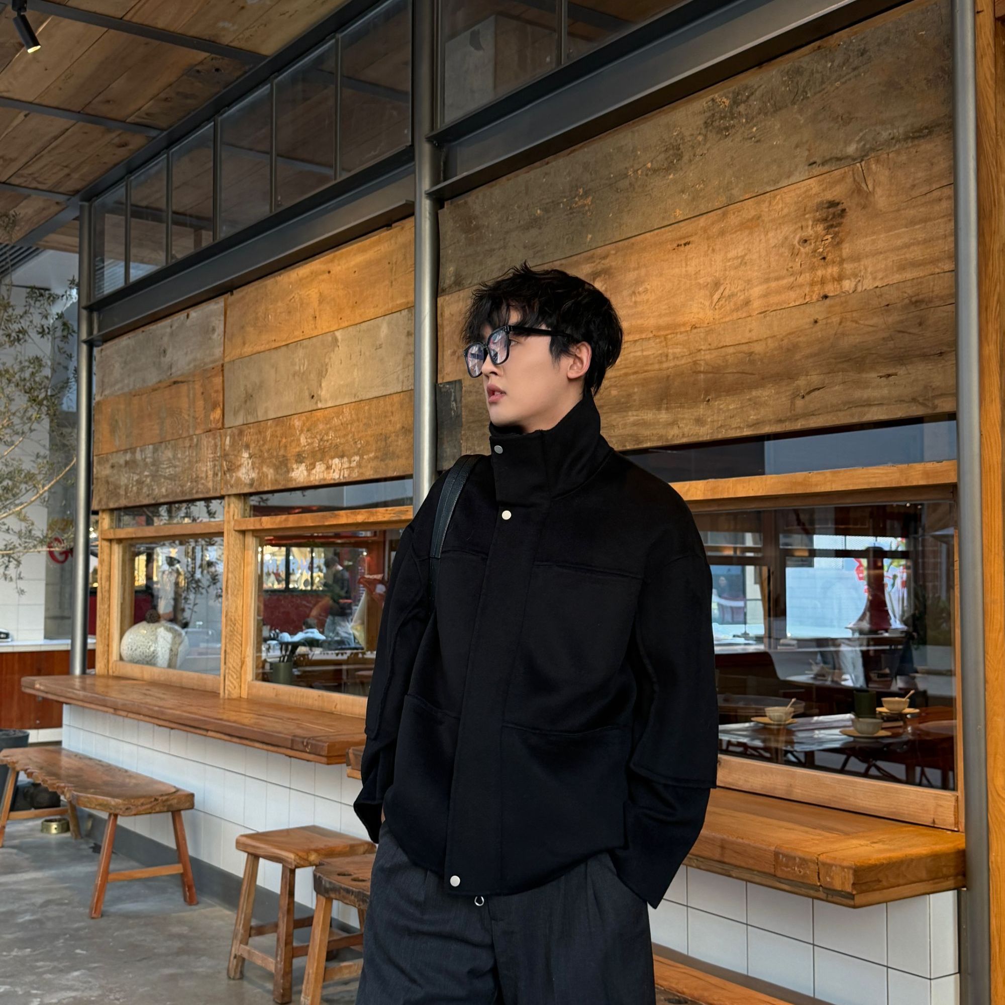 GHOST IN ME 高定系列 100%澳毛重磅双面昵奢品外套夹克