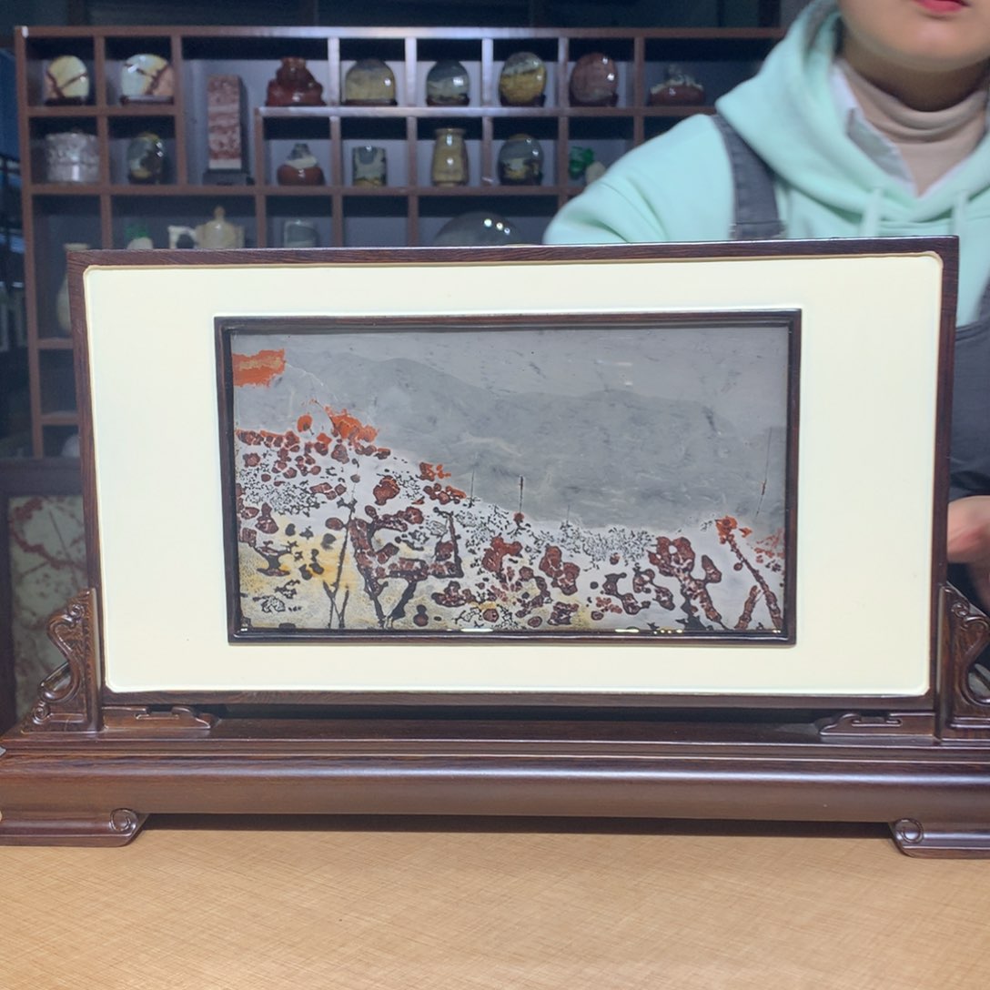 紫砂，广西国画石摆件，收藏观赏