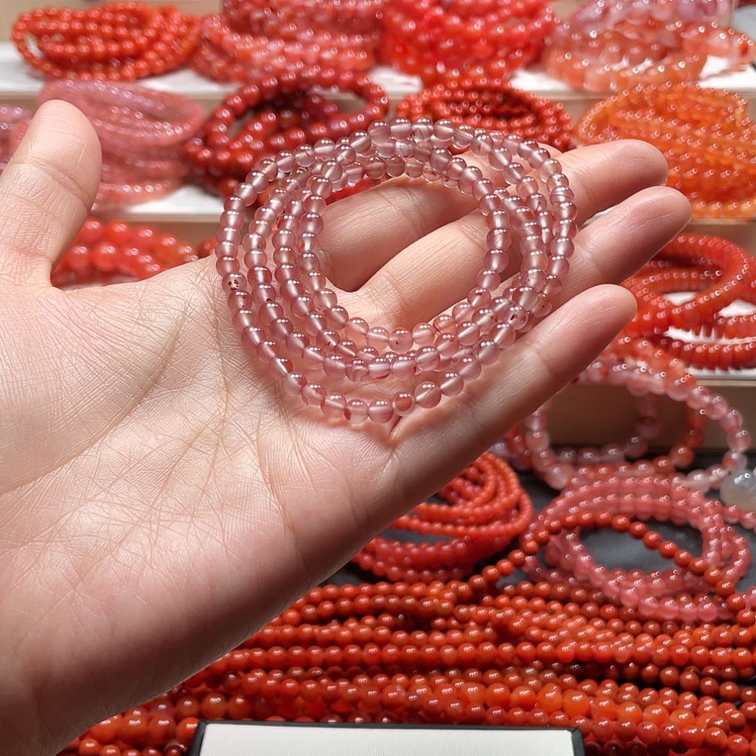 南红玛瑙未镶嵌手链