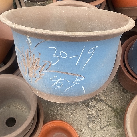 紫砂中国离心紫砂花盆，