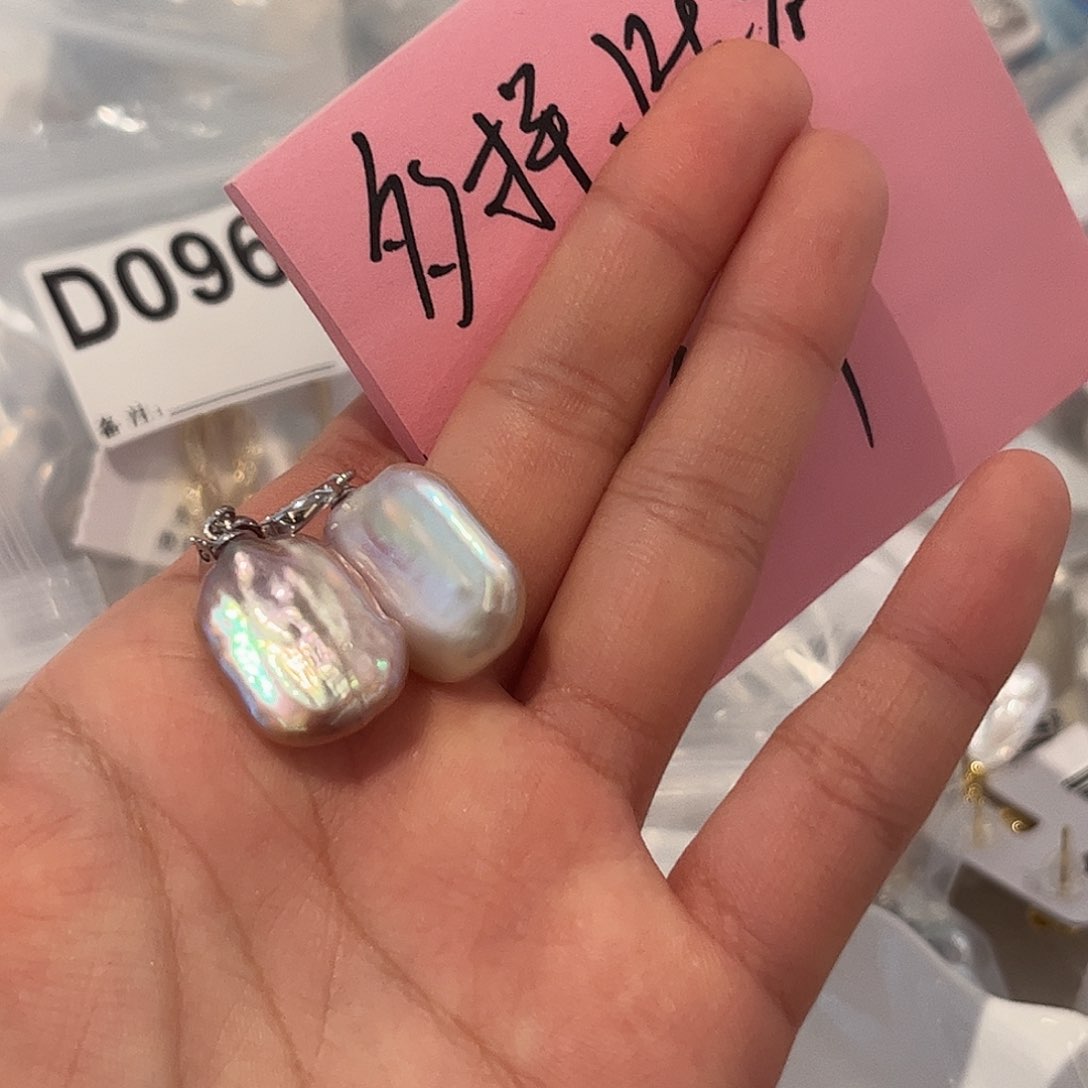 合金淡水珍珠耳饰