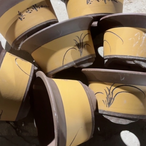 紫砂花盆100-7。23-12.5