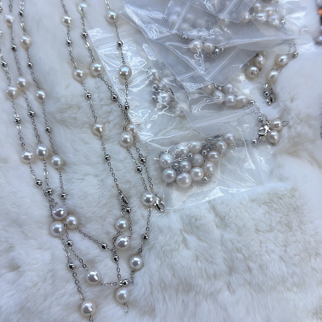 未镶嵌项链定制108淡水珍珠