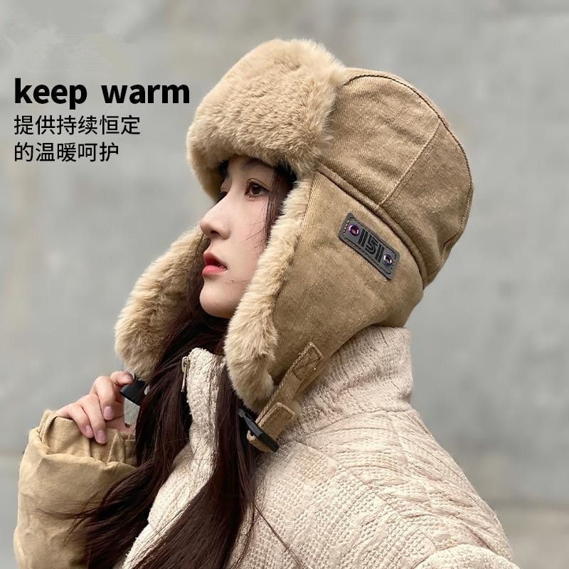 帽子男女冬季骑行保暖护耳神器电动车防风头套加绒加厚防寒雷锋帽