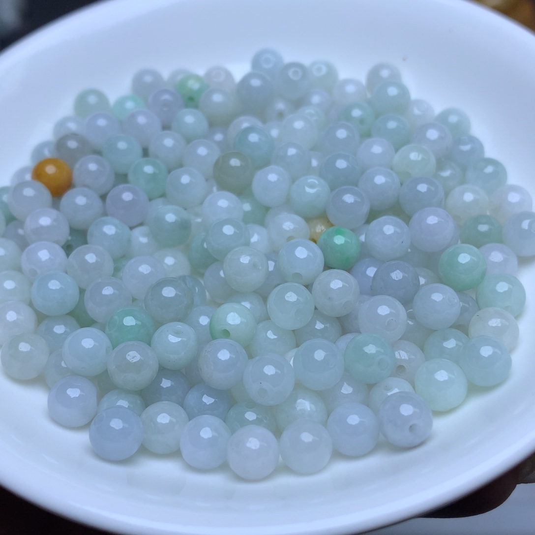 【闪购商品】翡翠手链未镶嵌卡6冰绿白100个