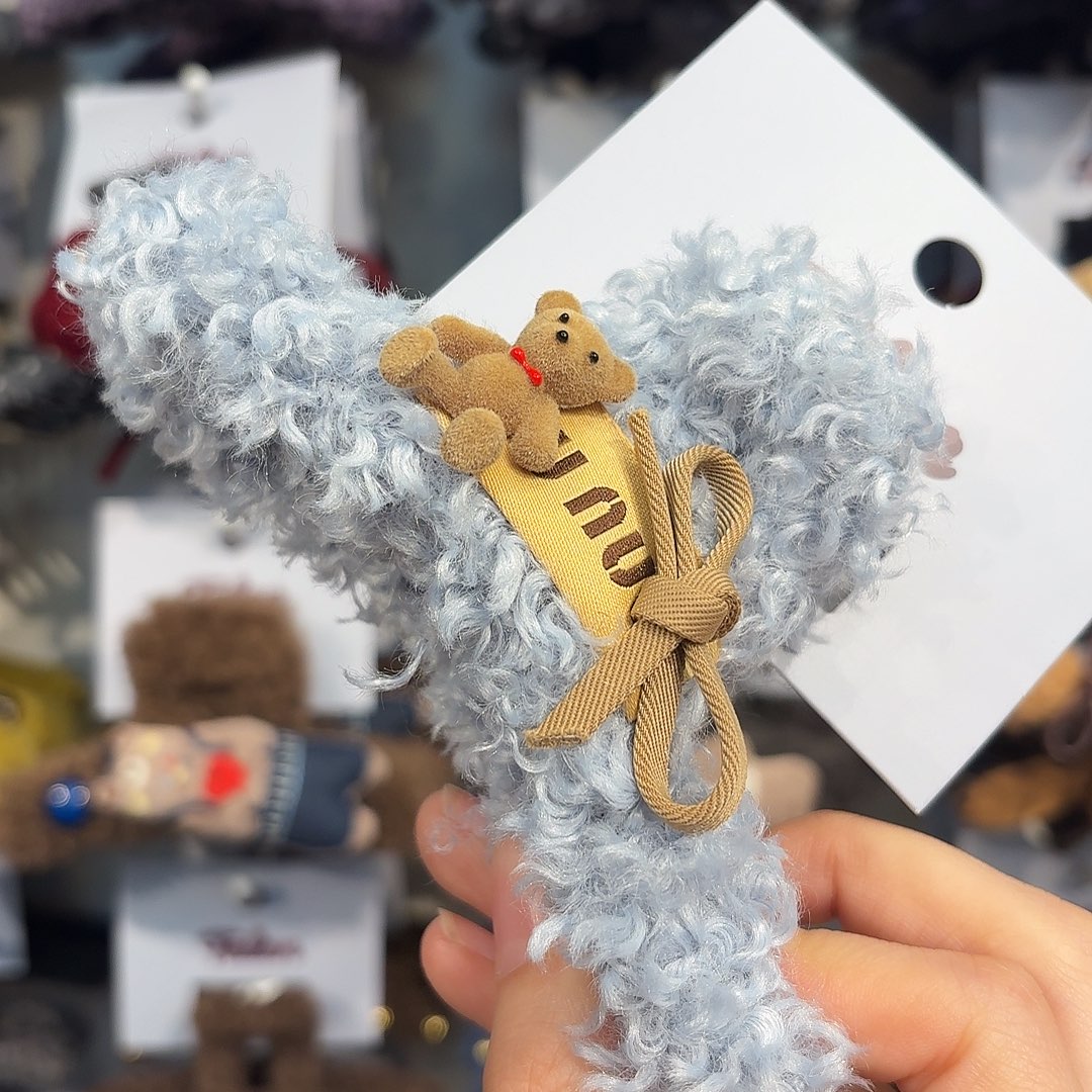 布艺铁合金蓝色大抓小熊2