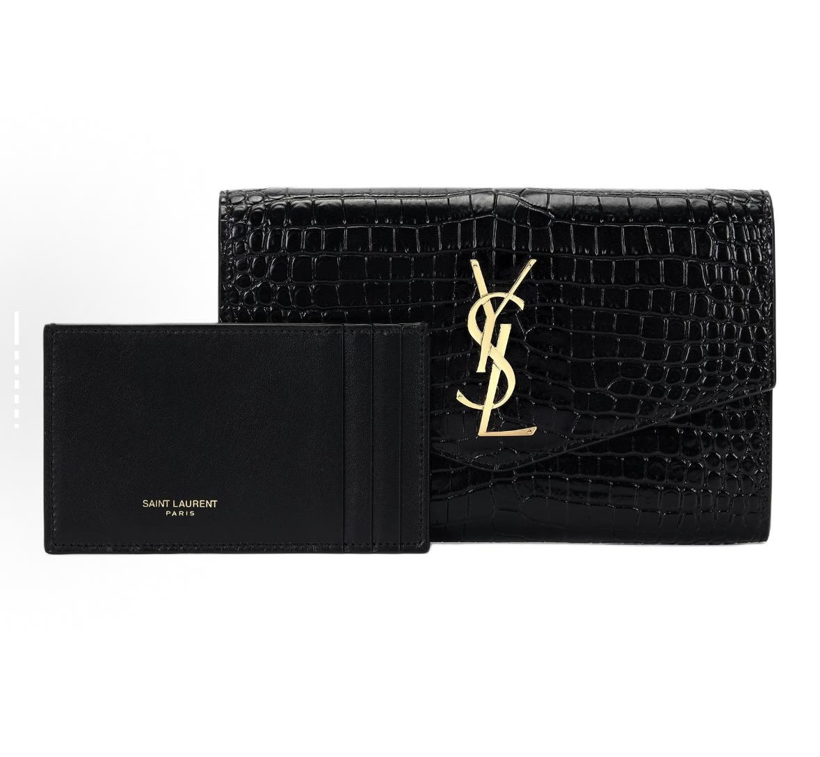95新 YSL/圣罗兰 大吉中古th/ysl圣罗兰黑金鳄压woc斜挎包