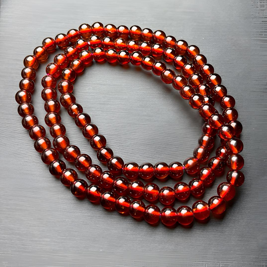 5.5MM毕业级橙红石榴石三圈天花板