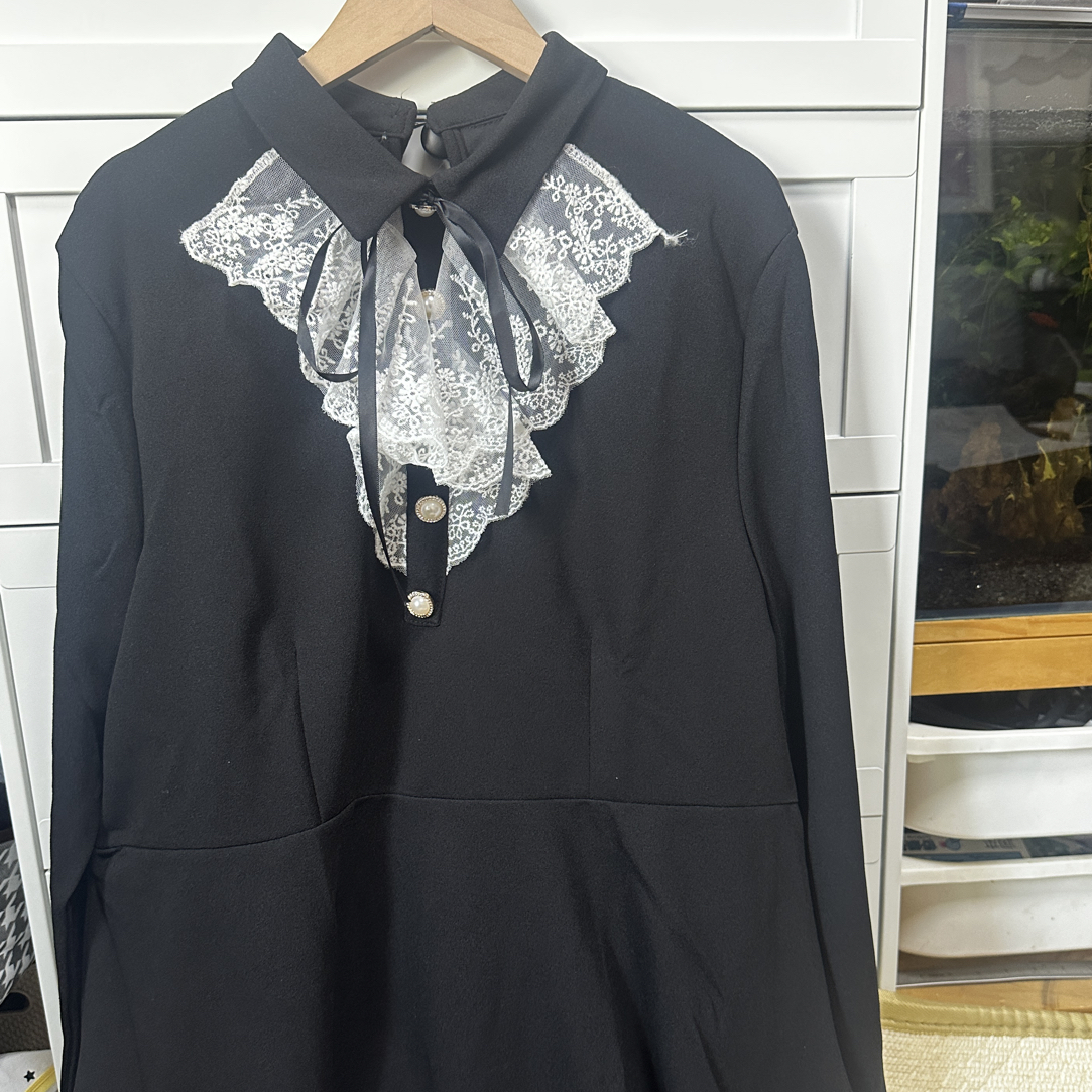 【张大漂亮】蕾丝领连衣裙8057