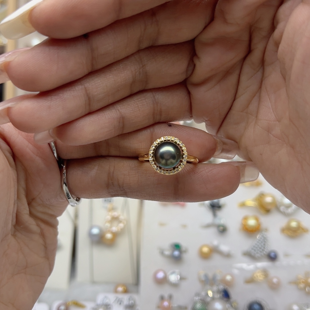 2***9淡水珍珠合金戒指