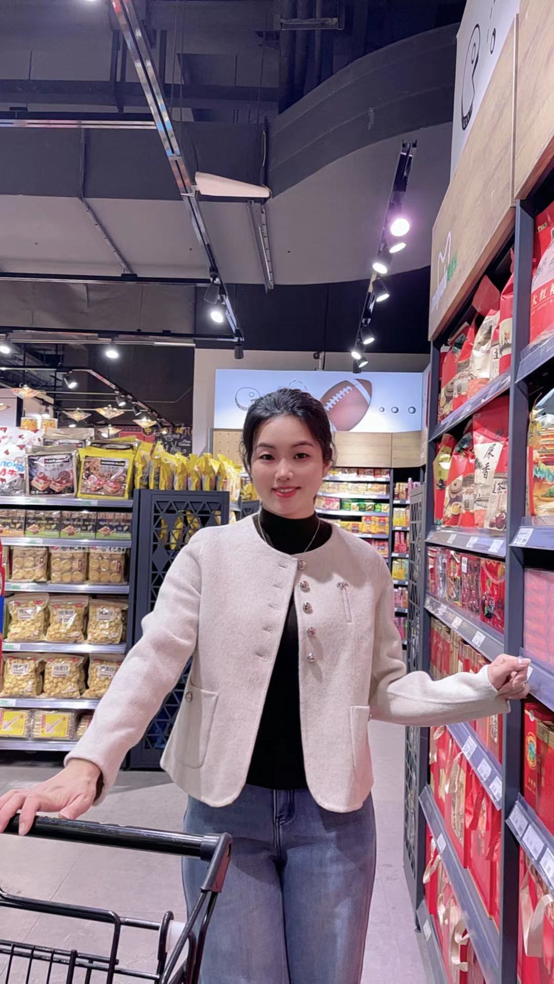 （上身显档次）冬季常规纯色女装双面绒绒外套设计师气质款