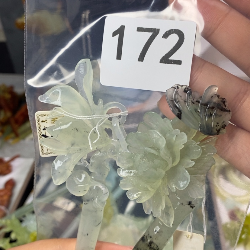 【闪购商品】岫玉发饰未镶嵌姐****?