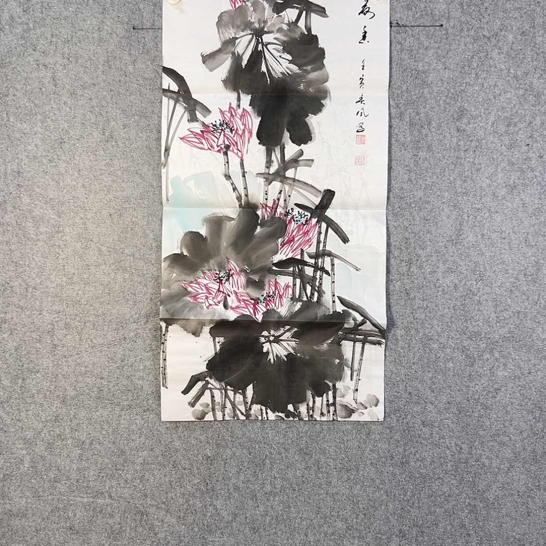 国画797 花鸟在树丛的顶端鸣叫叫声