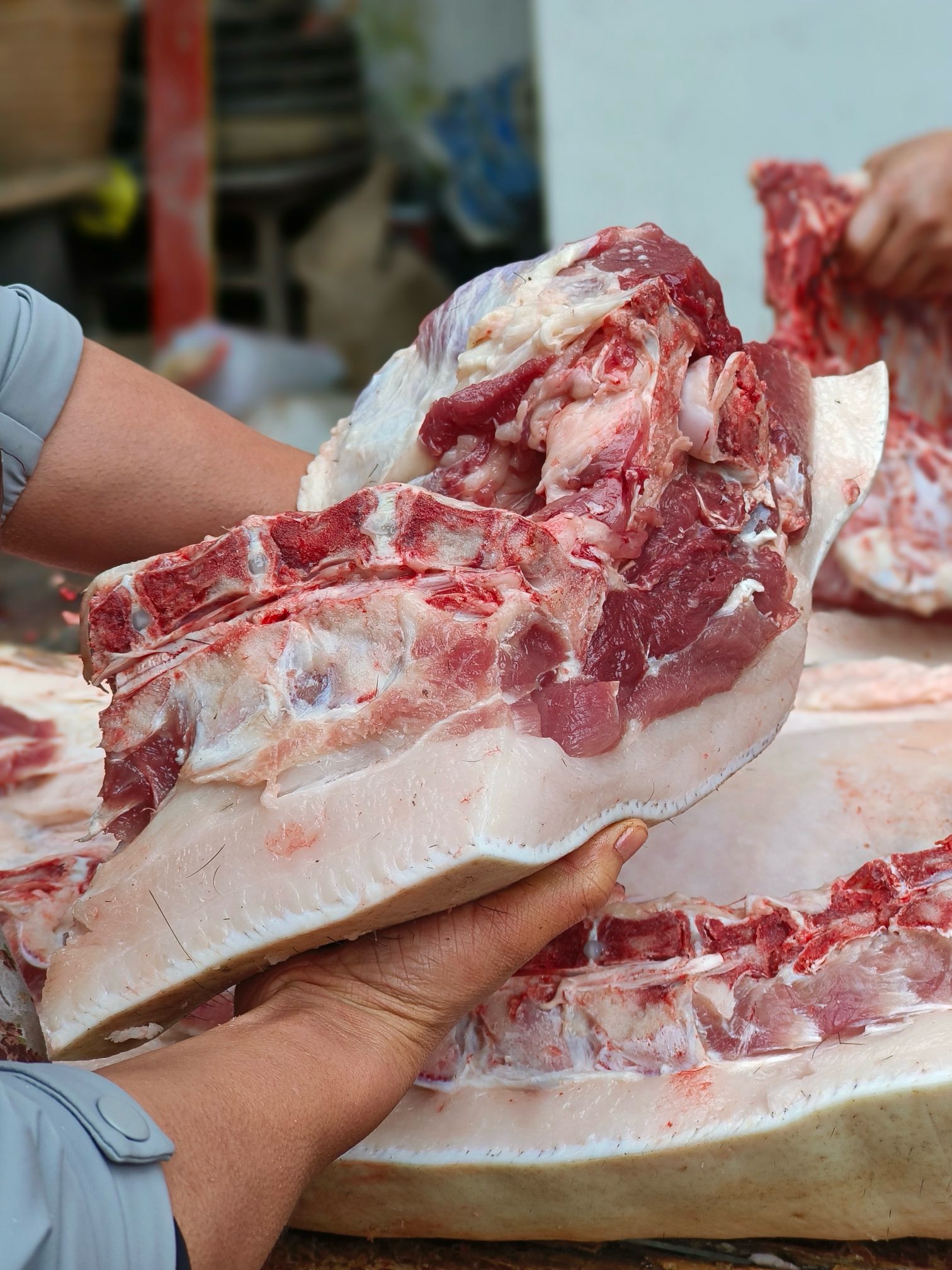 1农村熟食土猪鲜肉带五花部位