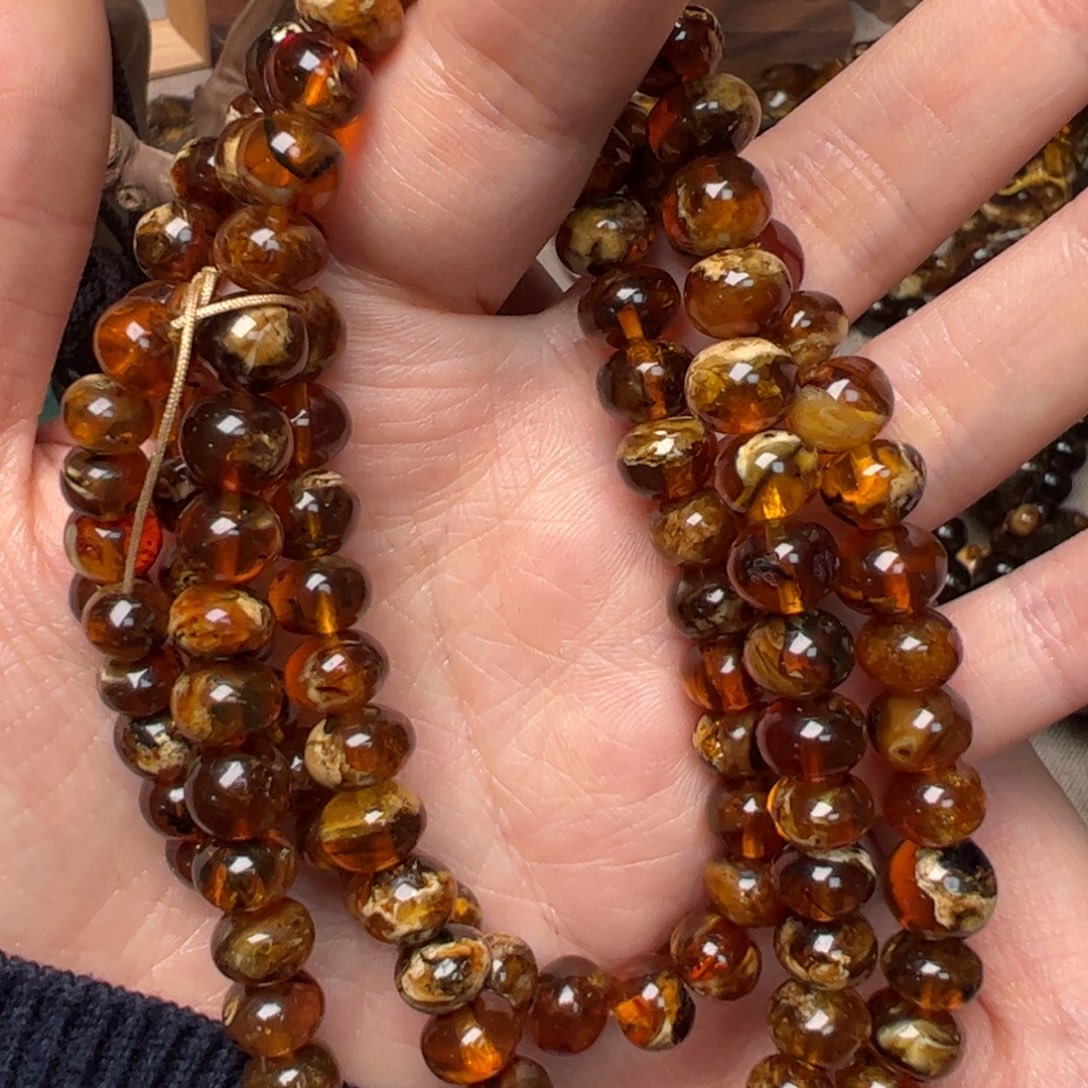 琥珀手链未镶嵌I****g抚顺琥珀