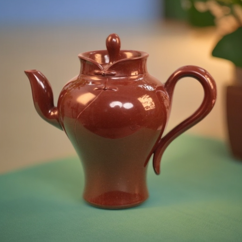 婉儿壶·原矿紫砂朱泥全手工精致泡茶壶实用