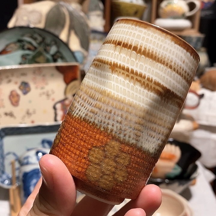 搪瓷茶杯手握杯…………