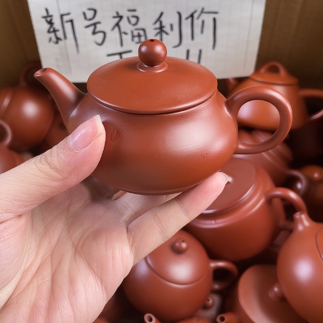 潮州朱泥壶明炉110 壶内微瑕