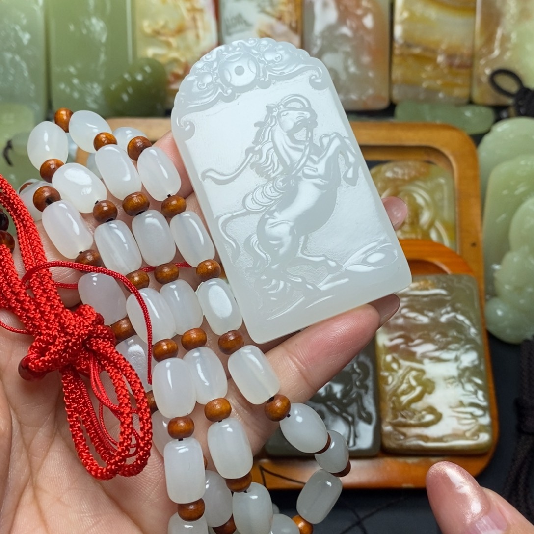 盆景石方解石生肖马