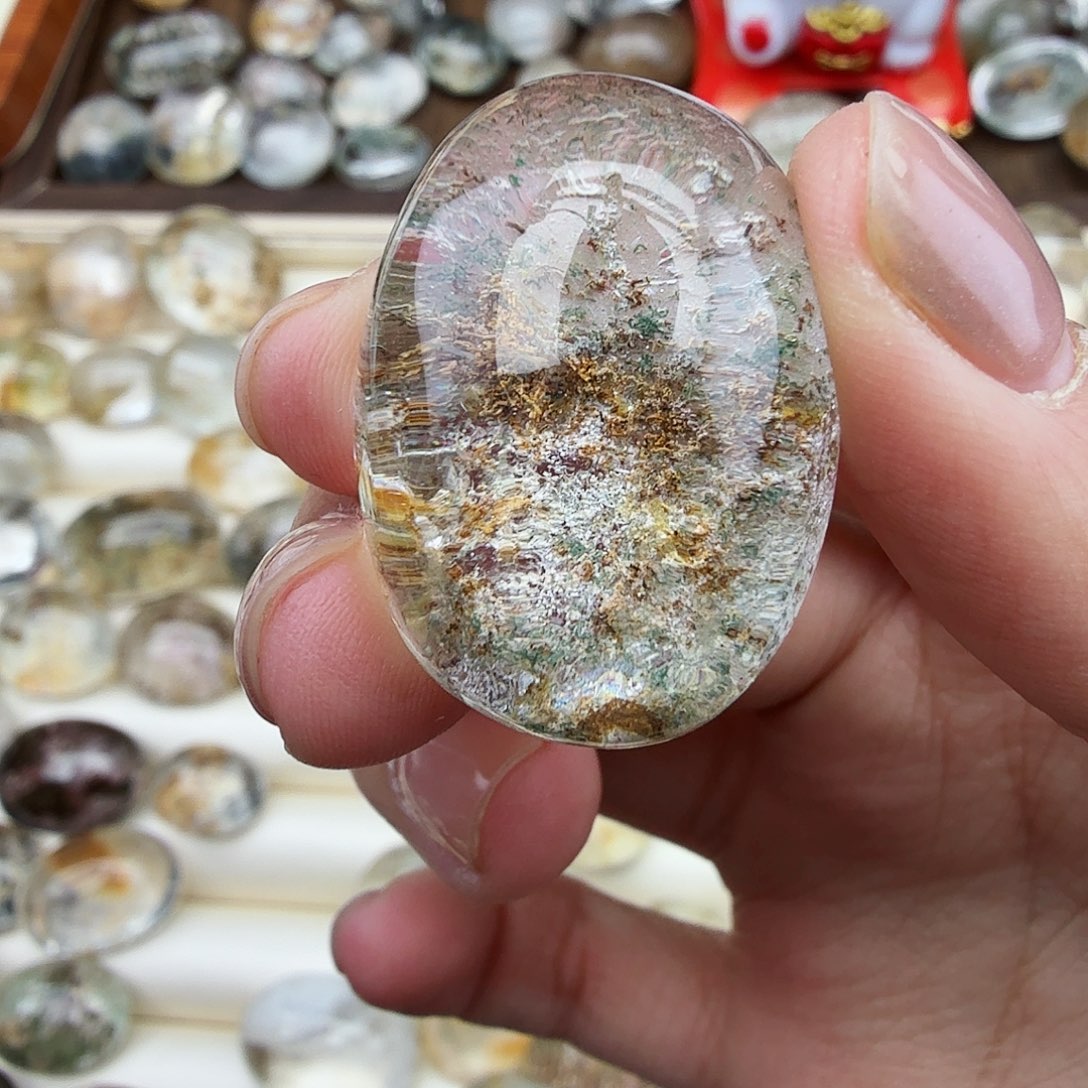 芋***饼水晶珠宝半成品未镶嵌