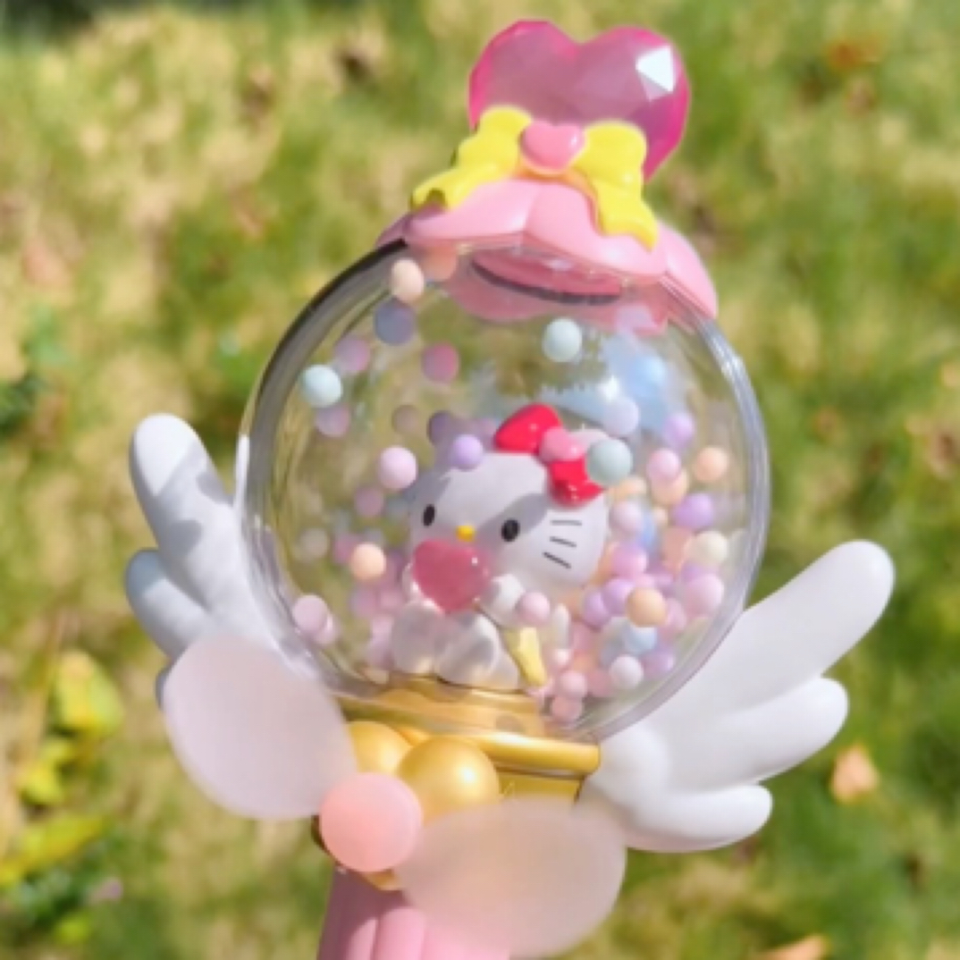 三丽鸥萌心绽放系列手持风扇盲盒HelloKitty摆件库洛米玉桂狗礼物